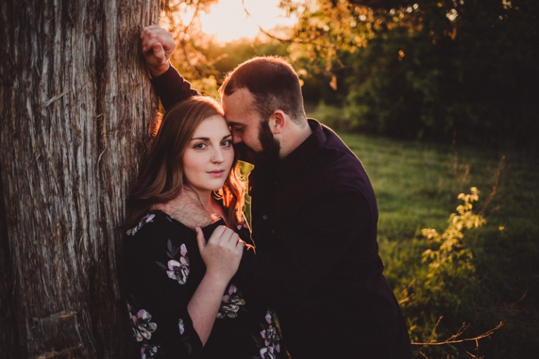 Fort Worth Photographer | Farm Sunset Engagement Session