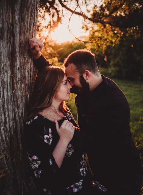 Fort Worth Photographer | Farm Sunset Engagement Session